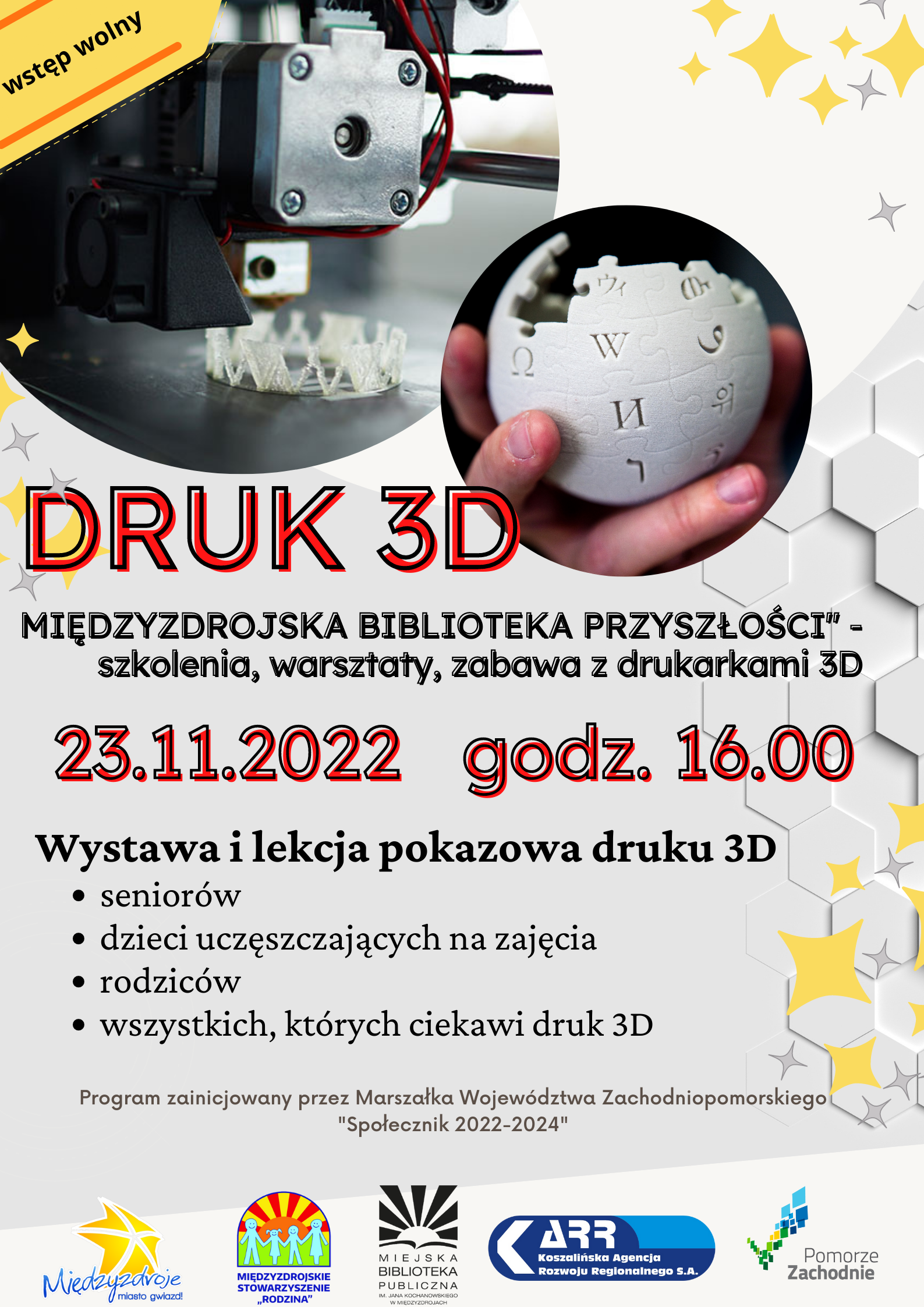Druk 3D - wystawa i lekcja pokazowa 23 listopada 2022 r.