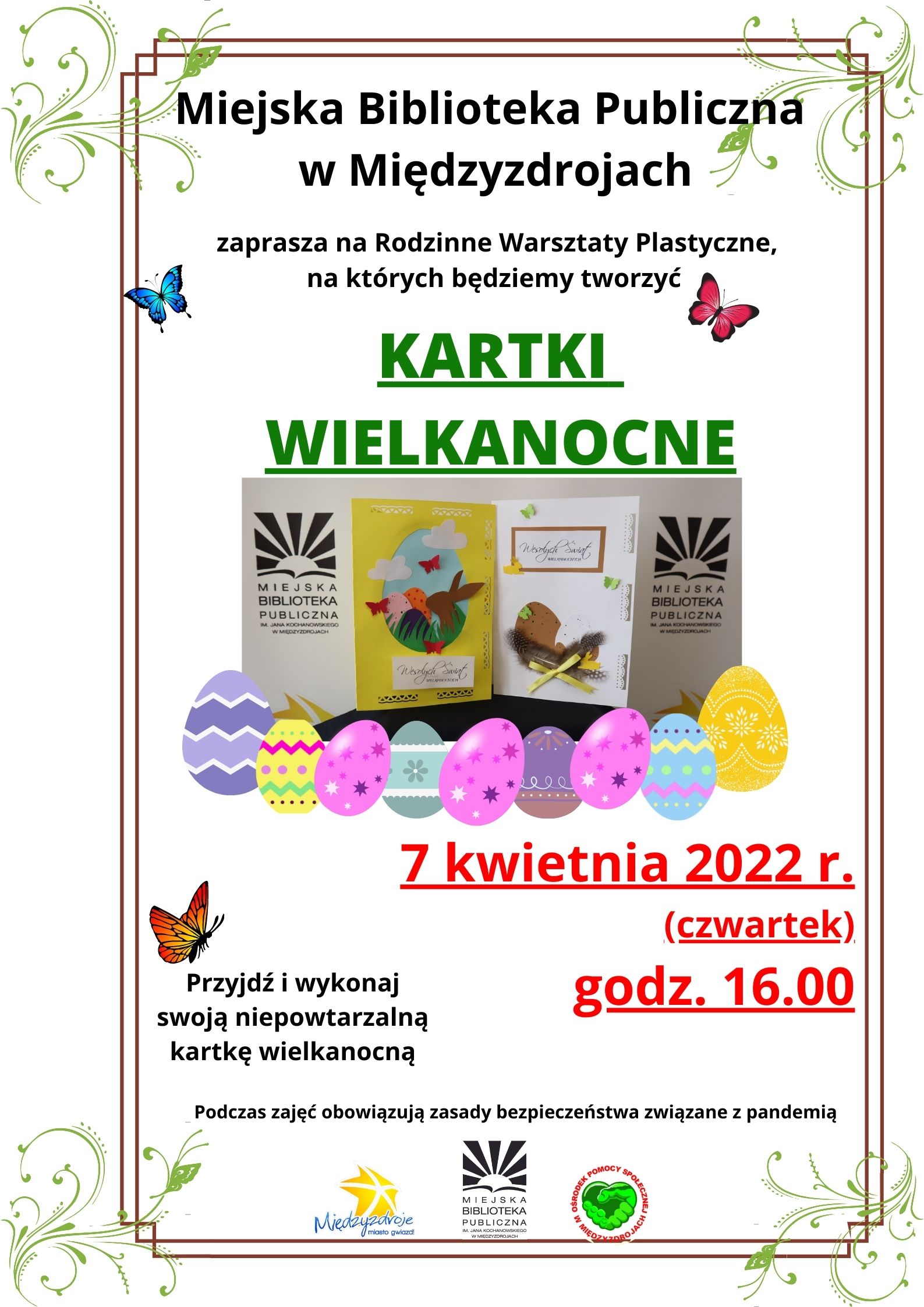 Rodzinne Warsztaty Plastyczne – kartki wielkanocne 7 kwietnia 2022 r.