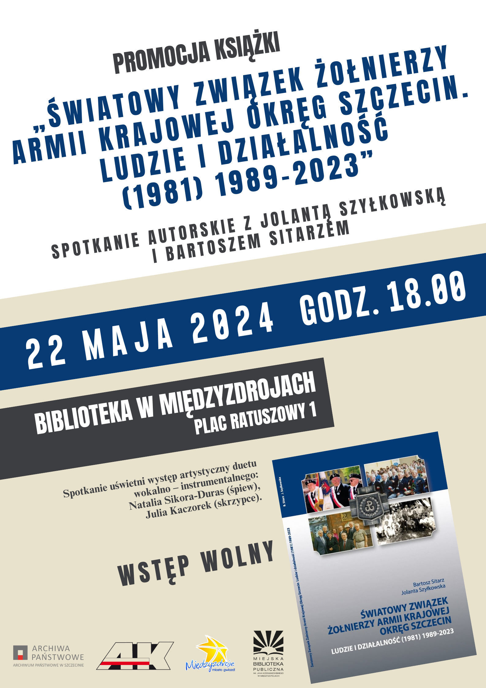Promocja książki i spotkanie autorskie z Jolantą Szyłkowską i Bartoszem Sitarzem - 22 maja 2024 r.